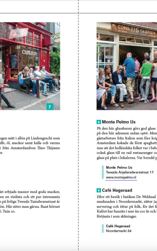 Uppslag från guideboken Mitt Amsterdam - 32 kaféer du inte får missa