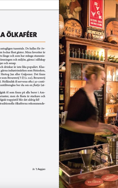 Uppslag från guideboken Mitt Amsterdam - Besök ölkaféer med lokalborna
