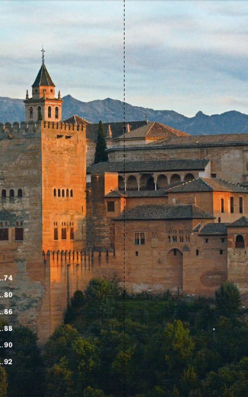 Uppslag från guideboken Mitt Andalusien om Granada i Andalusien