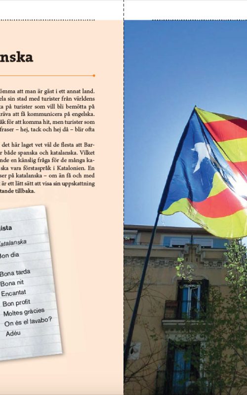 Uppslag från guideboken Mitt Barcelona - Snabbkurs i katalanska