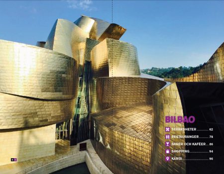 Uppslag från guideboken Mitt Baskien - Bilbao, underbar konst och fantastiska restauranger