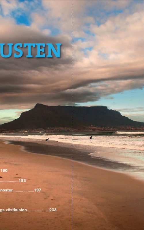 Uppslag från guideboken Mitt Kapstaden