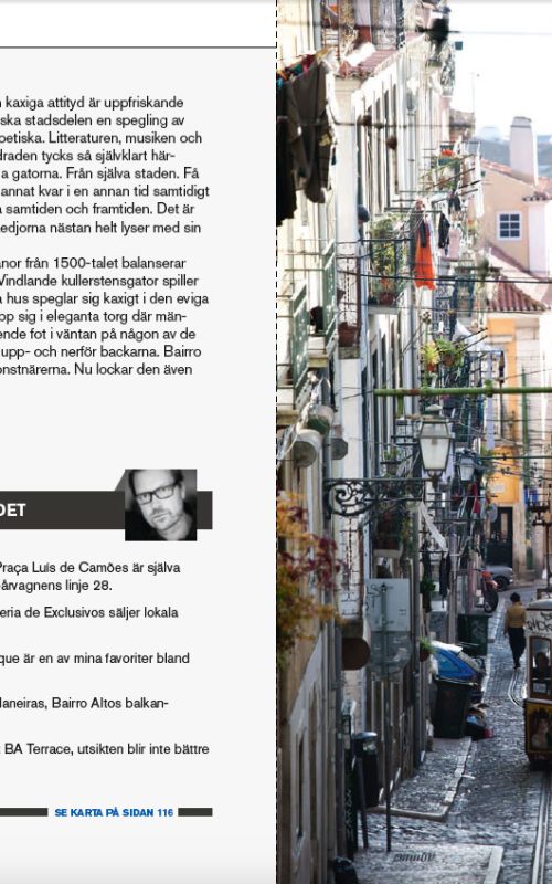 Uppslag från guideboken Mitt Lissabon - Favoriterna i Bairro Alto
