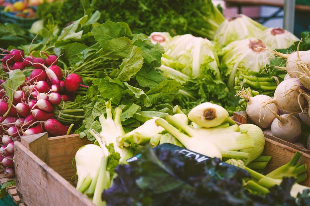 Grönsakshandel på Marche des Enfant Rouge