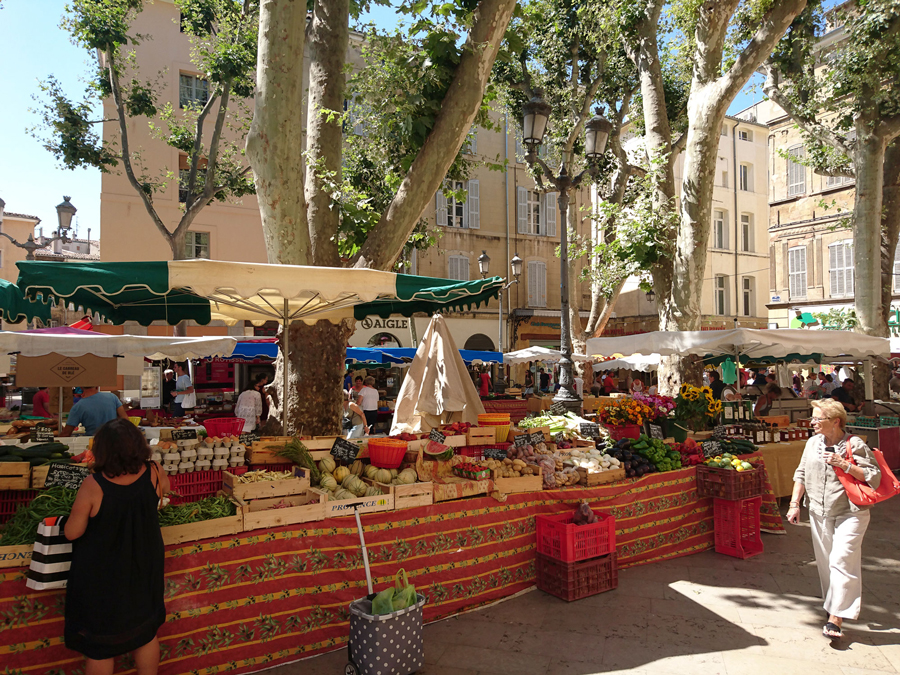 Matmarknad i Aix i Provence