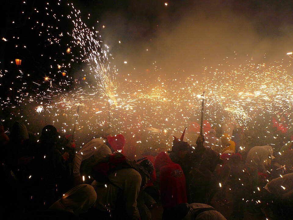Eldkonst under Barcelonas Correfoc