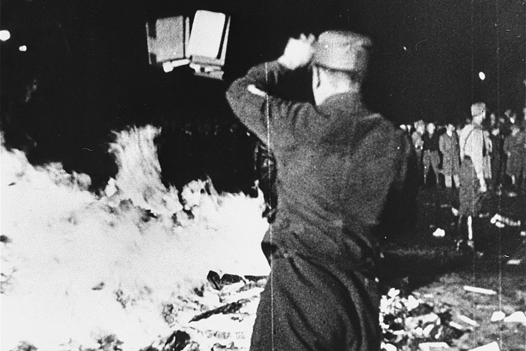 Bokbålet i Berlin 1933.