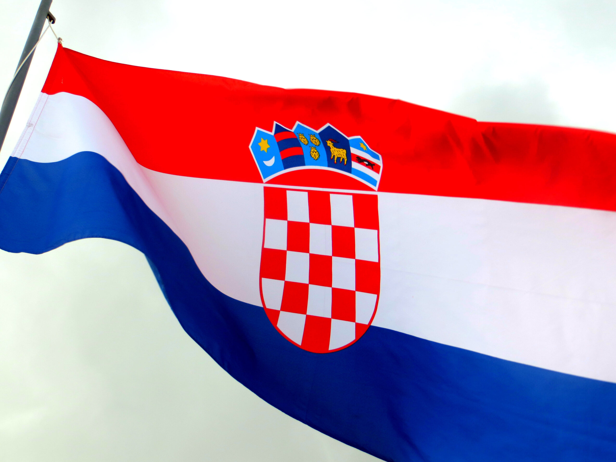Kroatiens flagga.