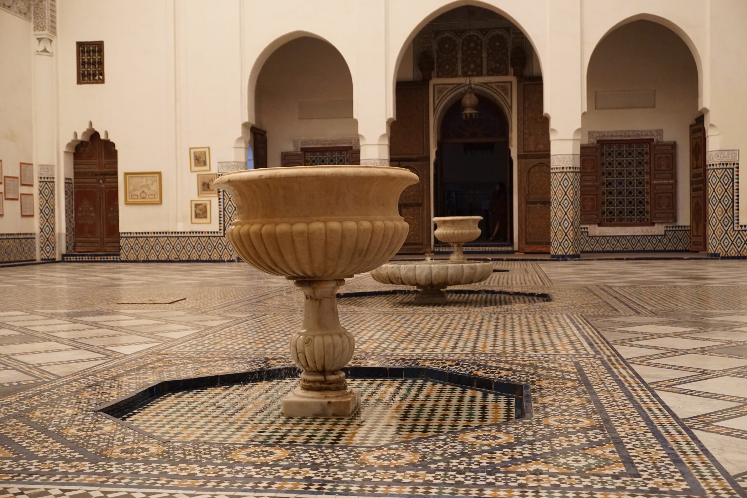 Fontänen i Bahia-palatset (Palais de la Bahia) i Marrakech är en av stadens mest populära sevärdheter.