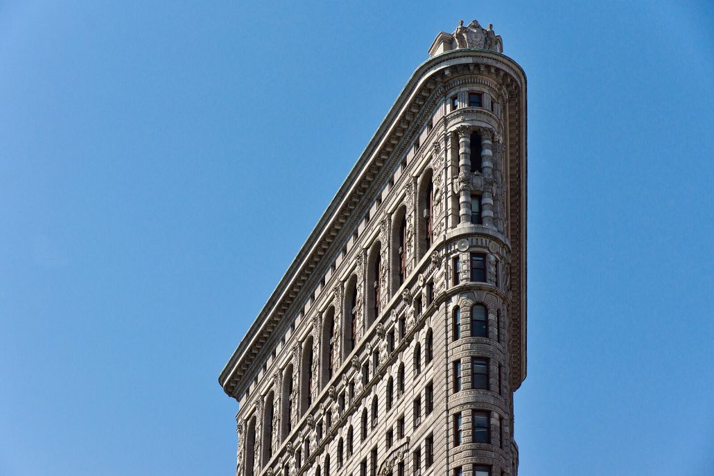 Arkitektur i New York: Flatiron Building.